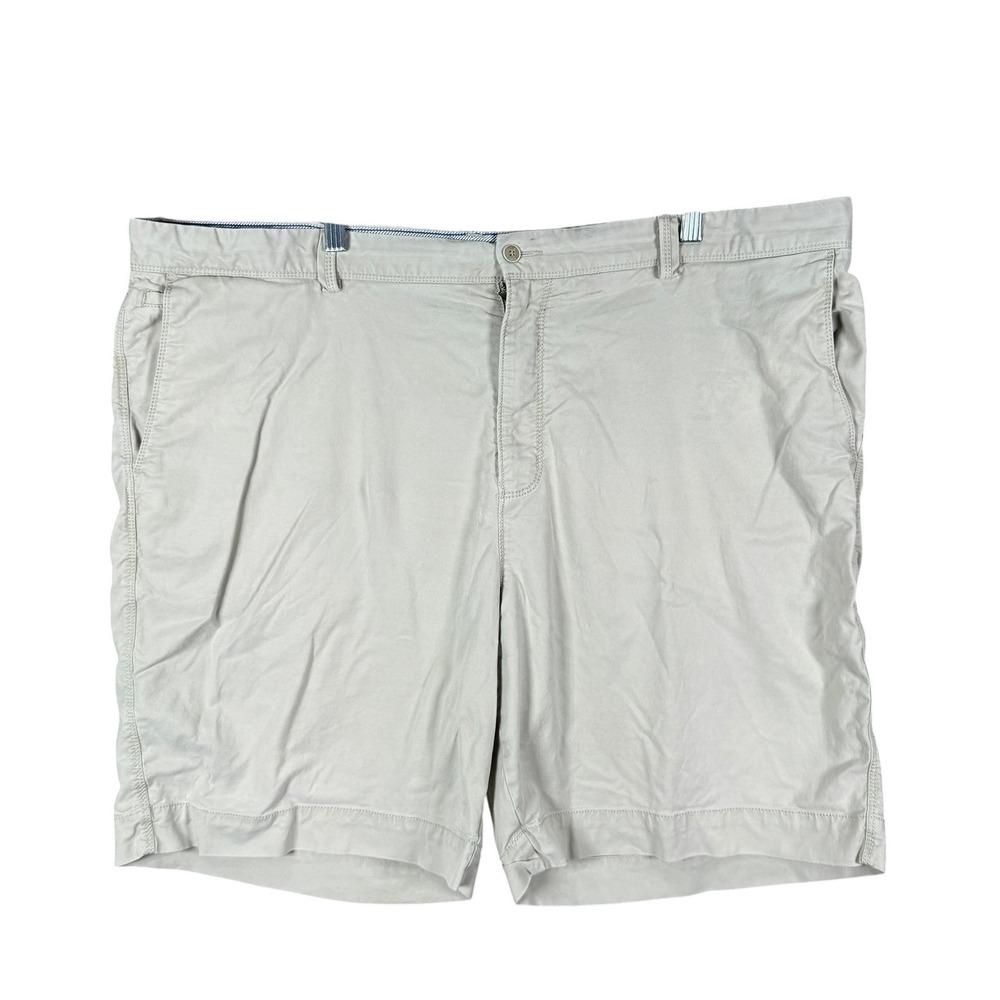 Tommy Bahama Shorts Mens 44 Beige Chino Stretch 10 Inseam Flat Front Casual - Picture 3 of 12